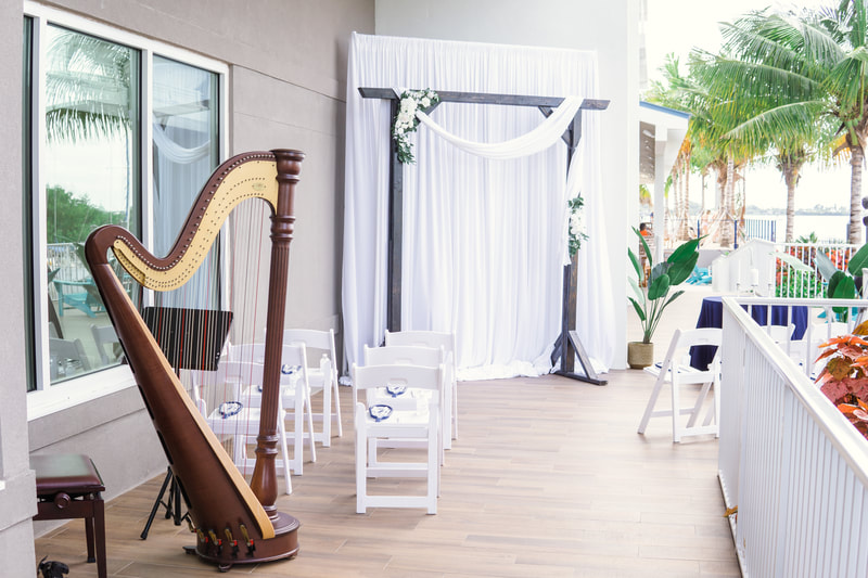 Tampa Bay elopement micro wedding photographer and harpist